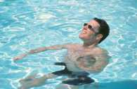 man swimming